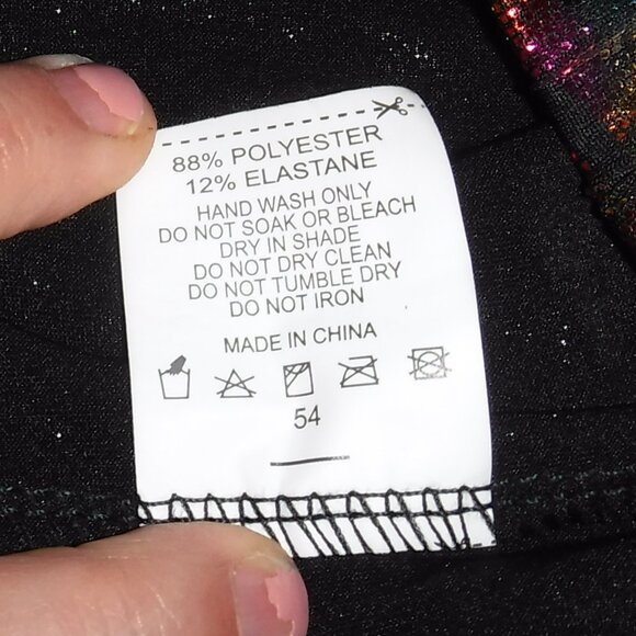 ONE SIZE FITS ALL multicolour mermaid party pants (up to size US 3X) - Picture 4 of 4